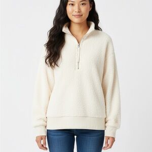 Sonoma NWT Large Off-White Fleece Top